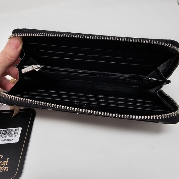 Lost Queen ✦ Celestial Print Wallet ✦ Zodiac Signs Black Cat Vegan Leather OS - Picture 3 of 11